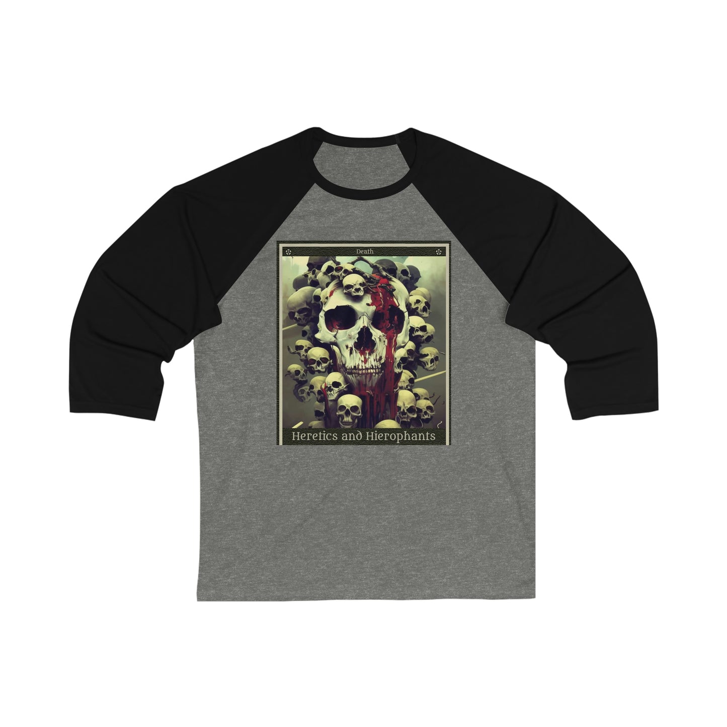 Death Tarot - Unisex 3\4 Sleeve Baseball Tee