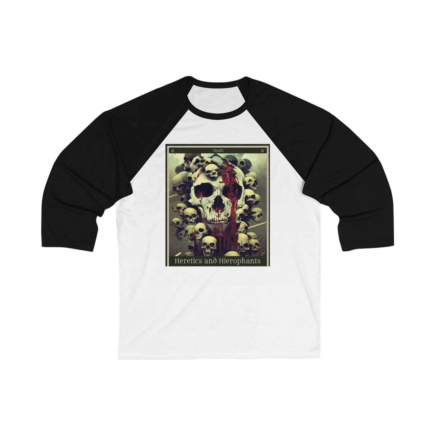 Death Tarot - Unisex 3\4 Sleeve Baseball Tee